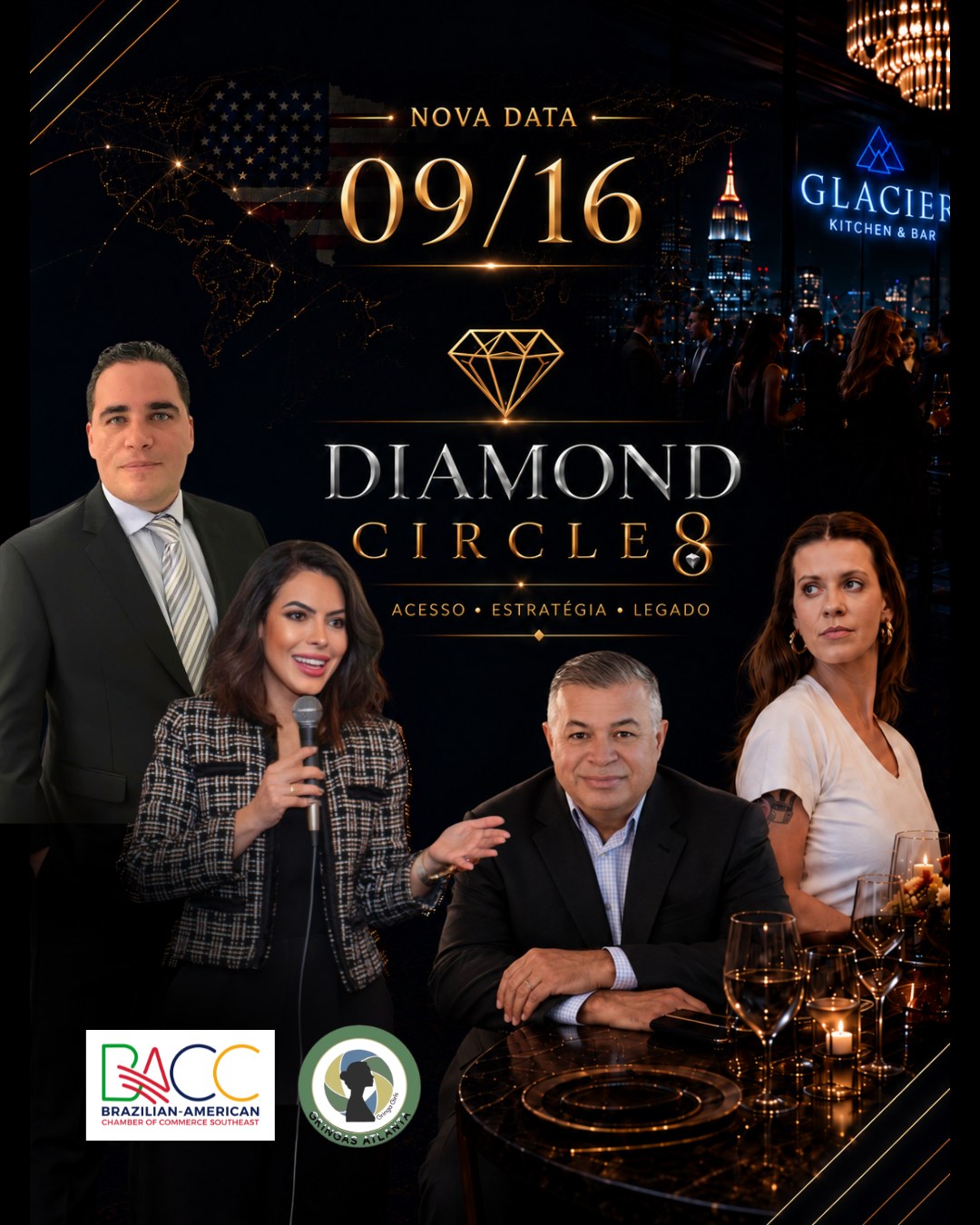 Arte oficial do Diamond Circle Brazilian Edition com Fernando Kerr e Fernanda Mantovanini